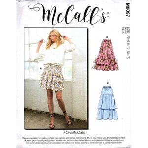 McCall's M8097 Misses 6 to 14 Oria Tiered Skirts Uncut Sewing Pattern